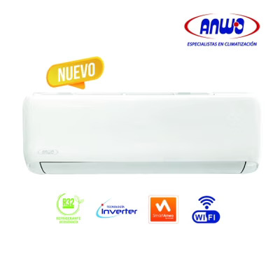 AIRE ACONDICIONADO SPLIT MURO ECOFLOW 9.000 BTUH INVERTER R32